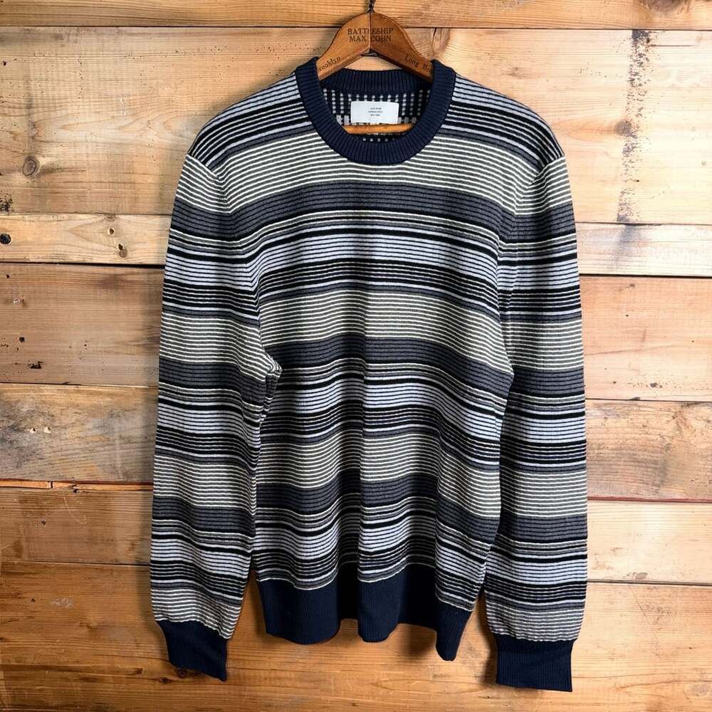 Jack Spade Striped Crewneck Sweater Multi-Color Size L